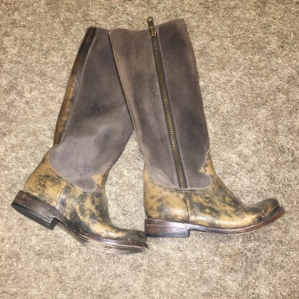 Distressed Leather Boots by FreeBird